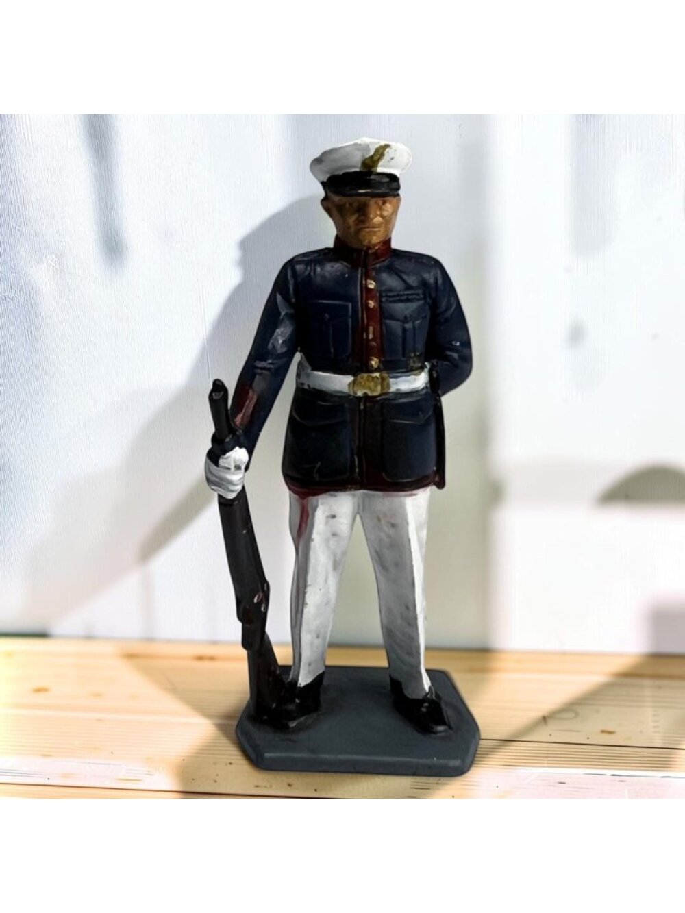 USMC Marine Parade Rest in Summer Dress Uniform Vintage Toy Figurine 1980s